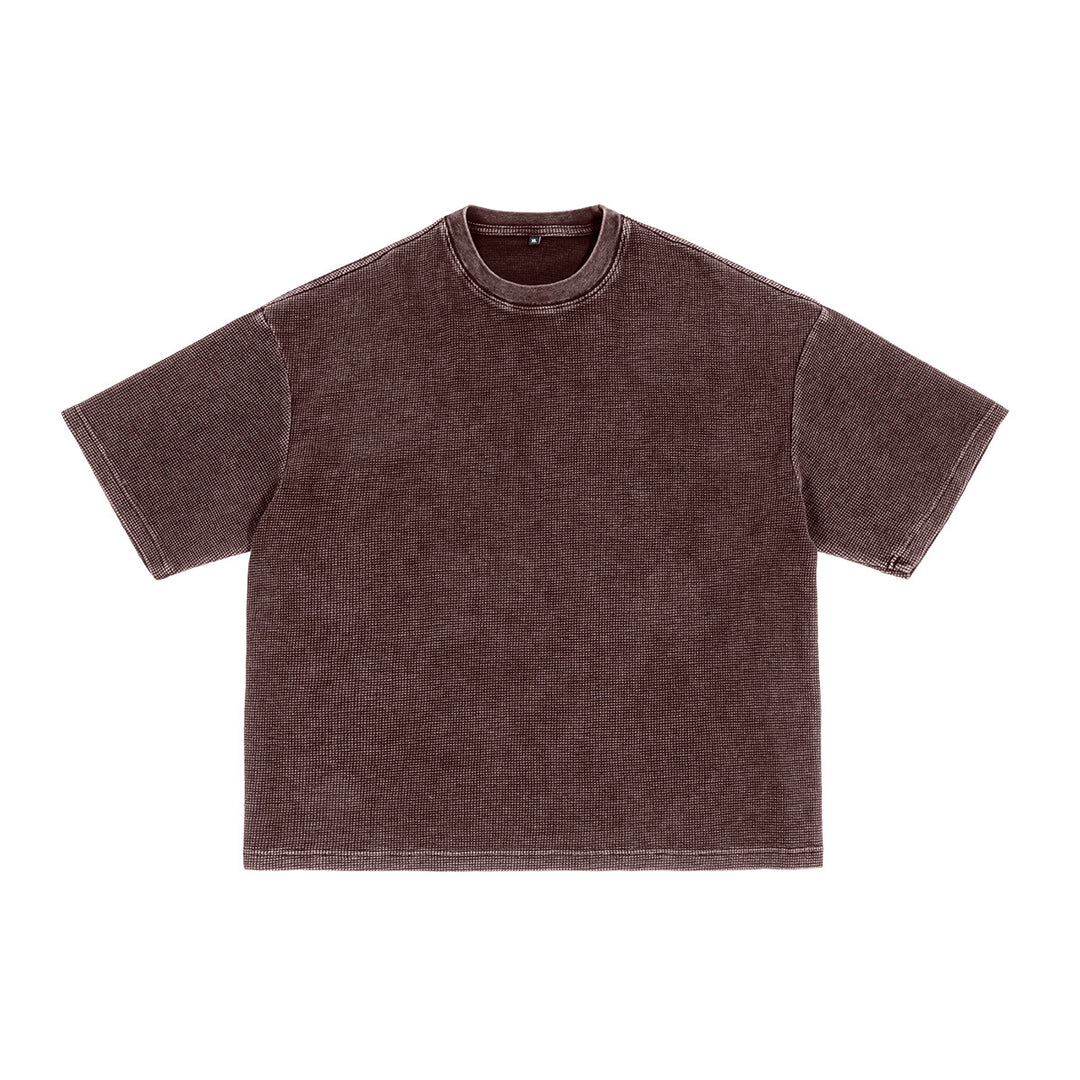Herren Oversized Struktur-T-Shirt mit Rundhalsausschnitt Echo Archiv