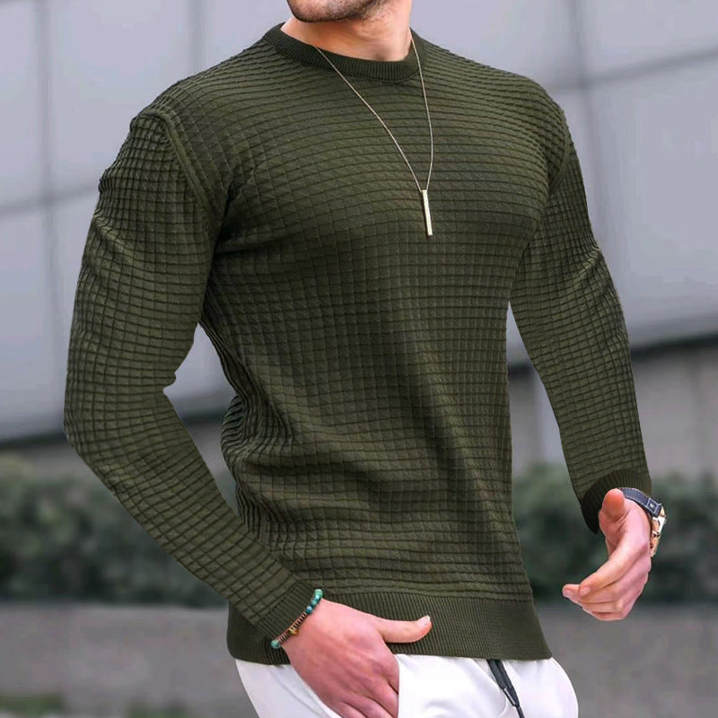 Herren Strickpullover mit strukturiertem Muster Echoarchiv