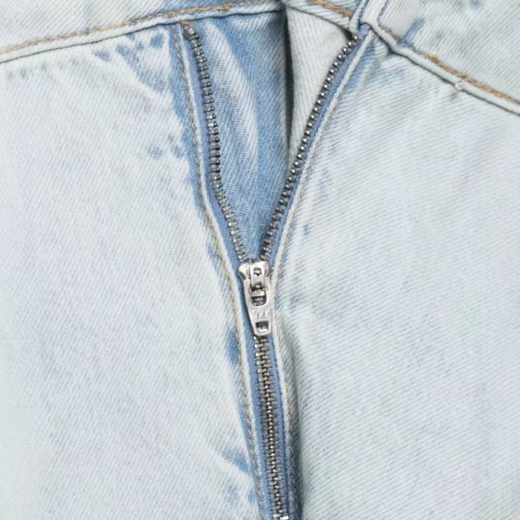 Damen Weite Jeans im lässigen Windbreaker-Stil mit ausgefallenen Nähten Echo Archiv