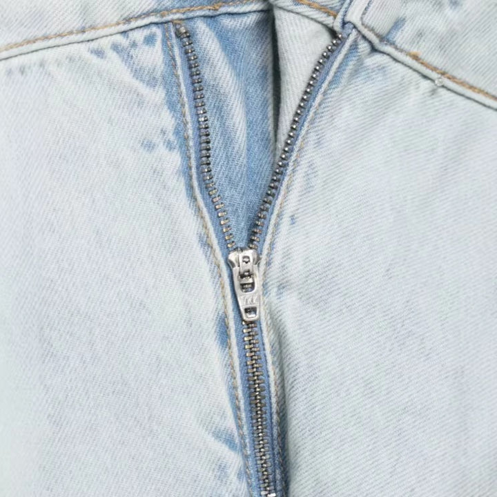 Damen Weite Jeans im lässigen Windbreaker-Stil mit ausgefallenen Nähten Echo Archiv