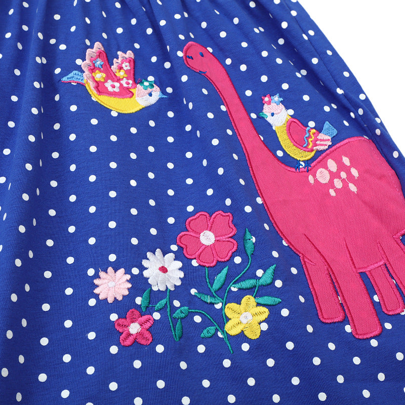 Mädchen Freizeitkleid mit niedlichem Dinosaurier-Motiv Echo Archiv