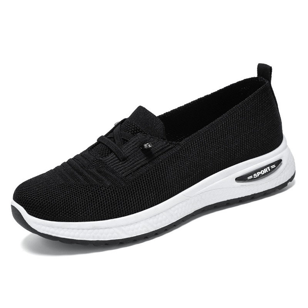 Damen nan gestrickter Slip-On-Loafer-Sneaker mit luftgepolsterter EVA-Zwischensohle und rutschfester Gummilaufsohle Echo Archiv
