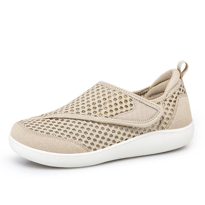 Unisex nan atmungsaktiver Netz-Slipper mit verstellbarem Klettverschluss und viskoelastischem Fußbett Echo Archiv