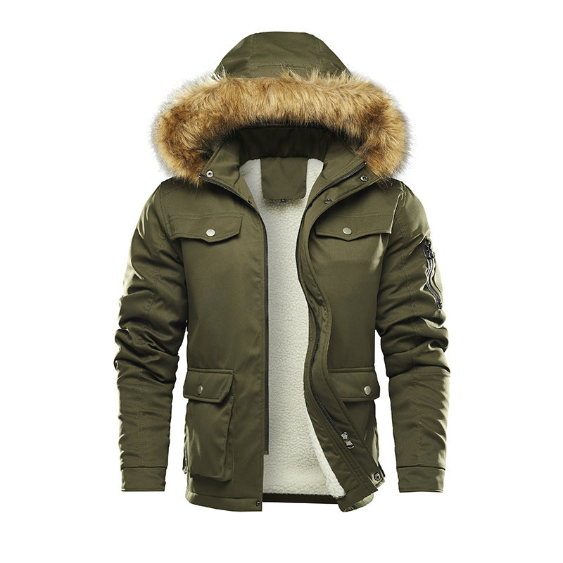 Herren isolierte Winterjacke mit abnehmbarer Kapuze und Futter Echoarchiv