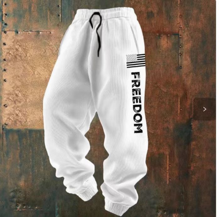 Damen Bequeme Freizeithose mit kreativem Druck Echoarchiv
