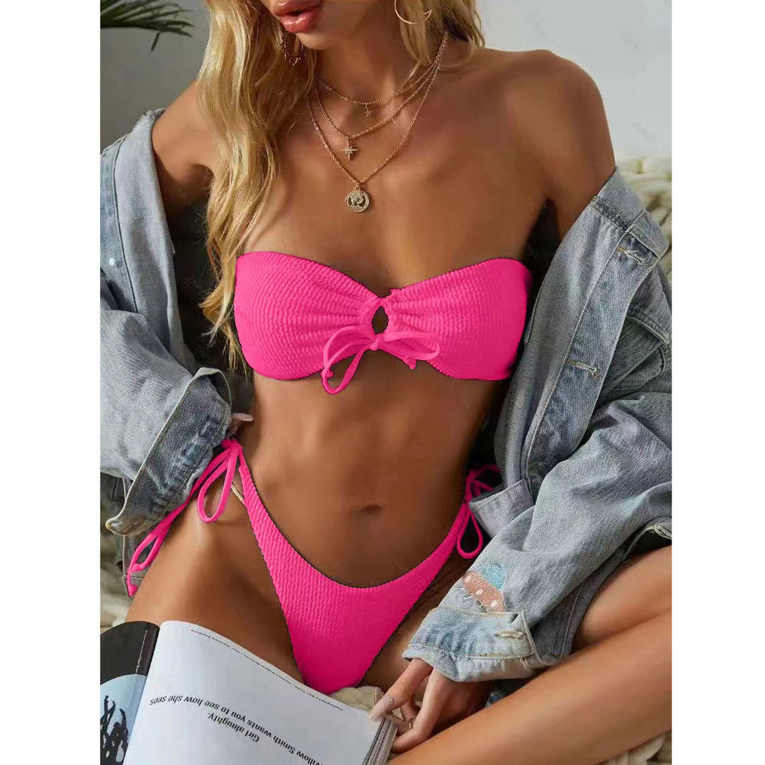 Damen Bandeau-Bikini mit verspieltem Bindeknoten Echo Archiv