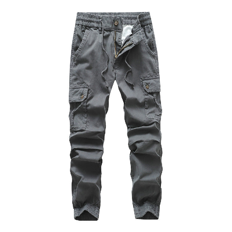 Herren Funktionale Cargo-Joggerhose im Urban-Workwear-Stil mit Kordelbund und Klapptaschen Echo Archiv