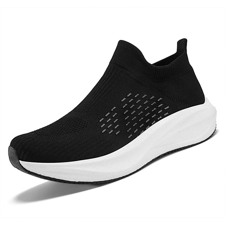 Damen Strick-Slip-On Sneaker mit nahtlosem Elastikschaft und dämpfender Plateau-Sohle Echoarchiv