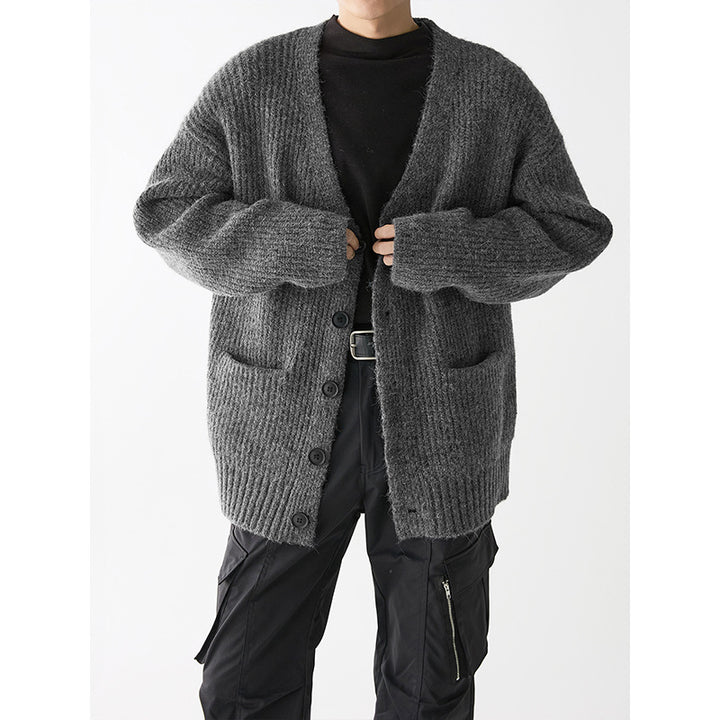 Herren Grobstrickjacke mit praktischen Taschen und stylischem Design Echoarchiv