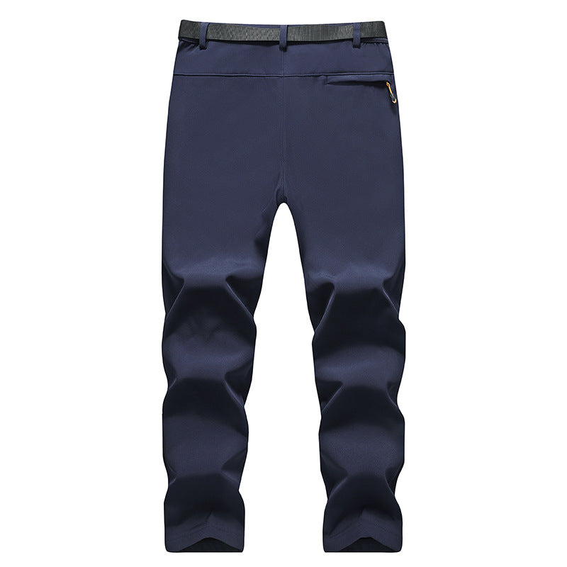 Herren Softshell-Outdoorhose mit integriertem Gürtel, knievorformten Verstärkungen und Reißverschlusstaschen Echoarchiv