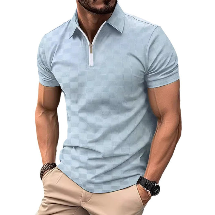 Herren Modern Zip-Up Polo-Shirt Echoarchiv