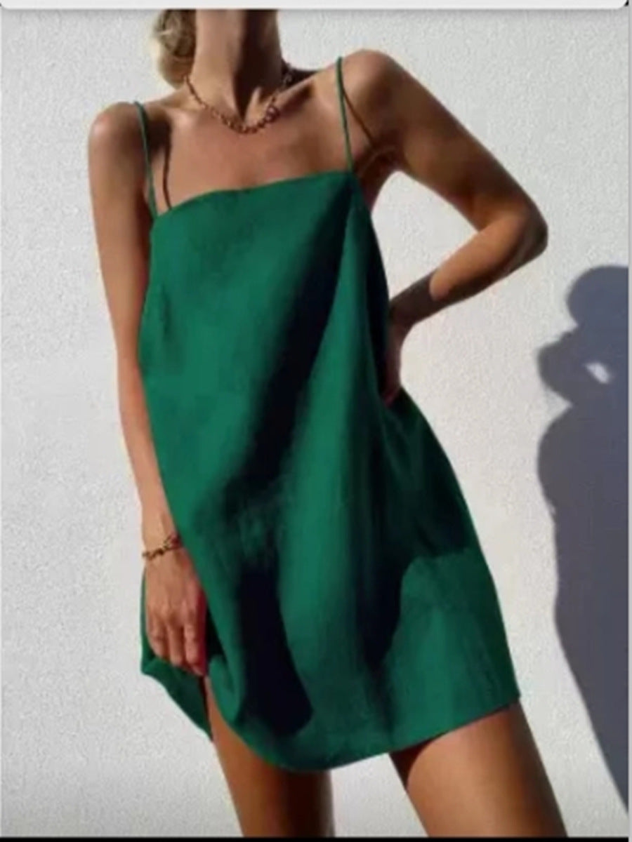 Damen lässiges Trägerkleid aus leichtem Material Echoarchiv