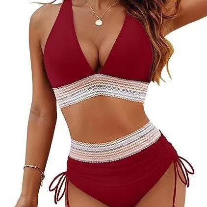 Damen Hochtaillierter Bikini mit elastischem Design Echo Archiv