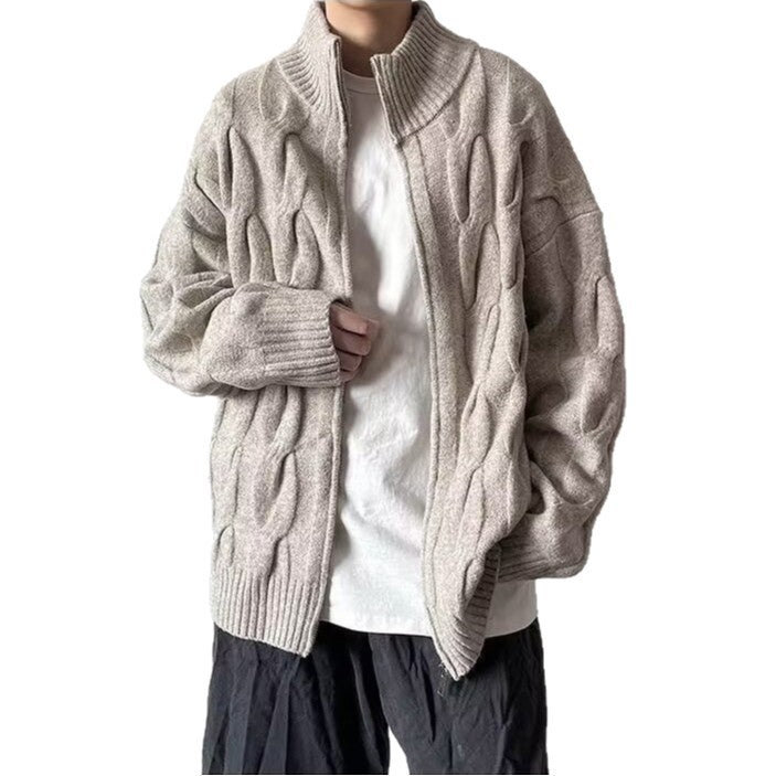 Damen Grobstrickjacke mit hohem Kragen Echo Archiv