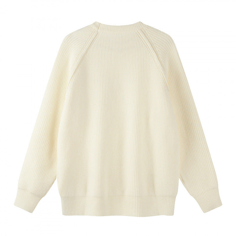 Unisex Oversize Feinstrickpullover mit Rundhals, Raglanärmeln und Rippbündchen Echo Archiv