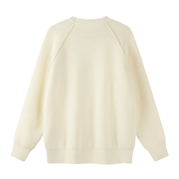 Unisex Oversize Feinstrickpullover mit Rundhals, Raglanärmeln und Rippbündchen Echo Archiv