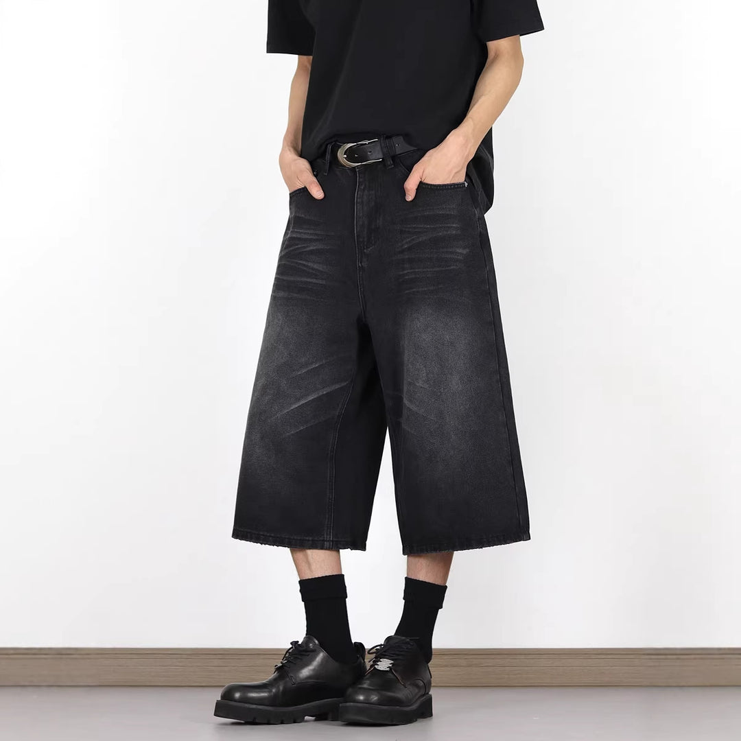 Herren Modische Dialen Denim-Cargo-Shorts Echoarchiv