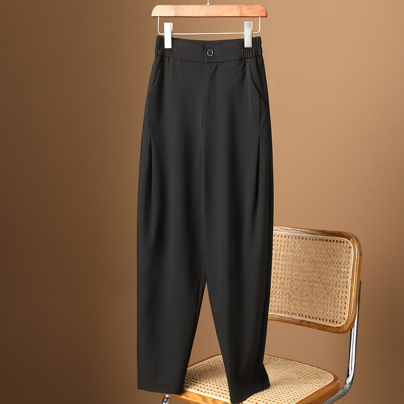 Damen Hoch taillierte, bequeme Stoffhose Echoarchiv