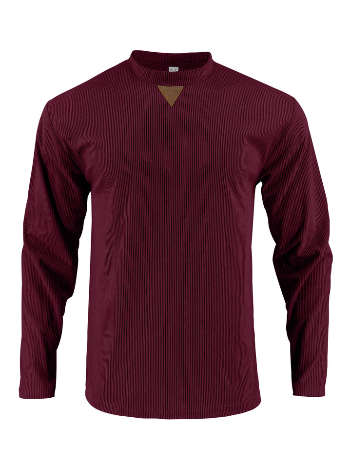 Herren Langarmshirt mit strukturiertem Rippdesign Echoarchiv
