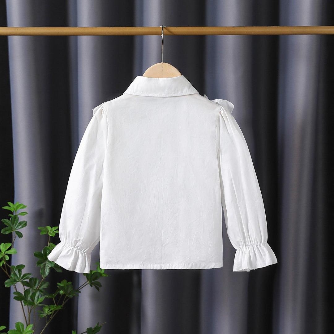 Mädchen Bluse mit Rüschendetails und eleganten Puffärmeln Echo Archiv