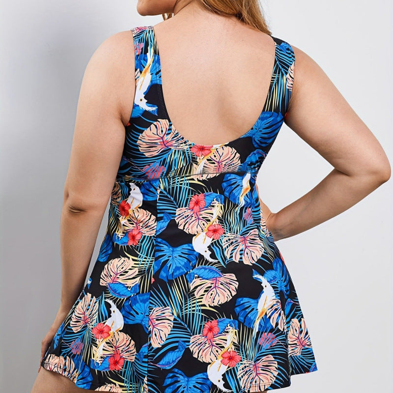 Damen Badeanzug mit elegantem Wickeldesign und verspieltem Floralprint Echo Archiv