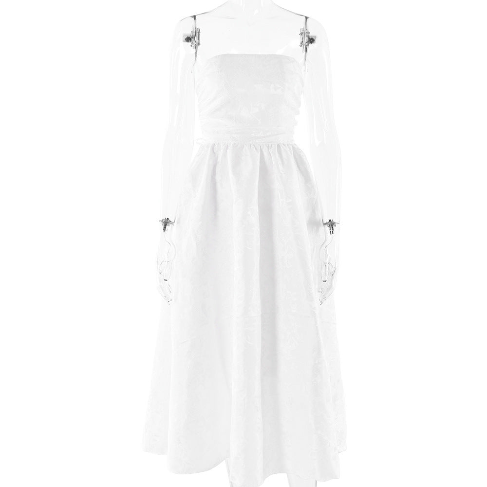 Damen Ballkleid mit schulterfreiem Design und fließendem Rock Echo Archiv