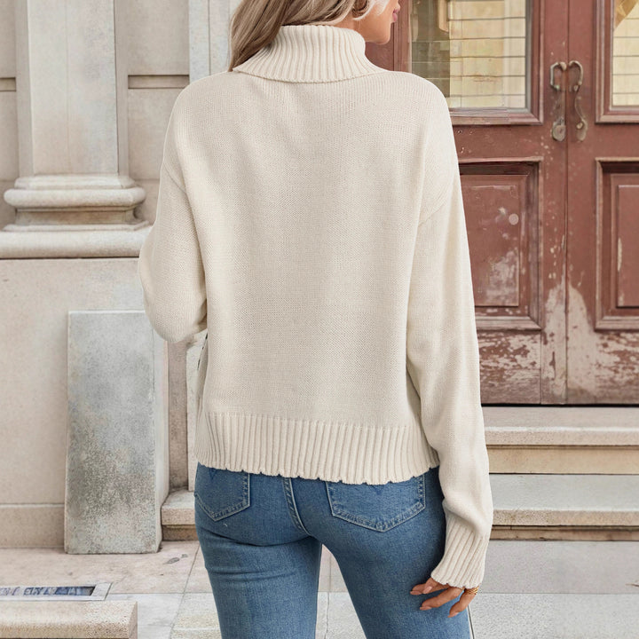 Damen Gemusterter Rollkragenpullover Echo Archiv