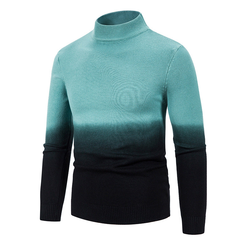 Herren Rollkragenpullover mit stilvollem Farbverlauf Echoarchiv