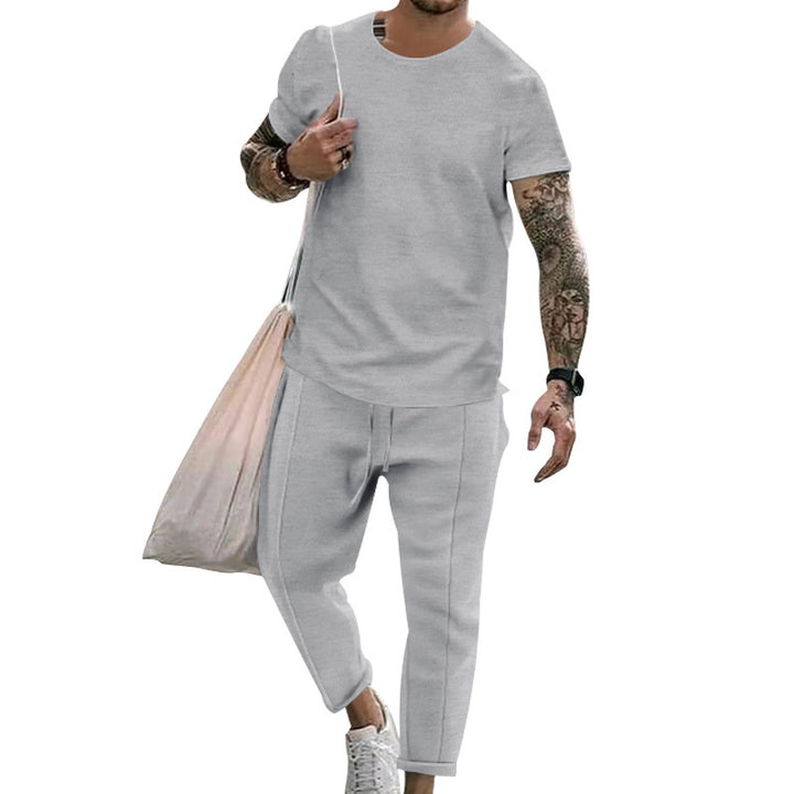 Herren Freizeit T-Shirt und Sweatpants Set mit modernem Schnitt Echoarchiv