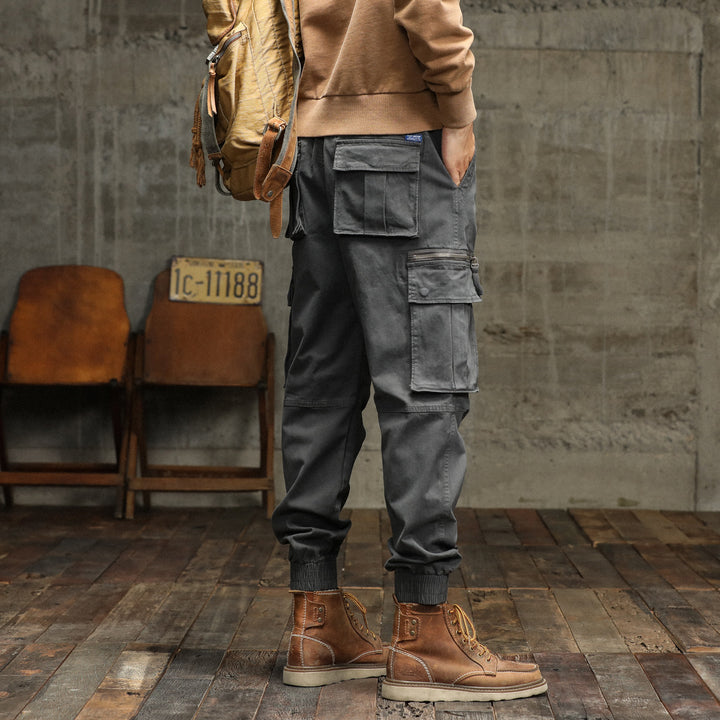 Herren Cargo-Hose mit multifunktionalen Taschen und robustem Baumwollmaterial Echoarchiv