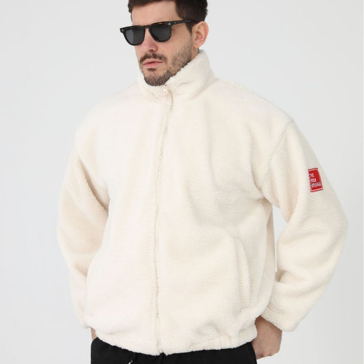 Herren Fleecejacke mit Stehkragen und praktischen Taschen Echoarchiv