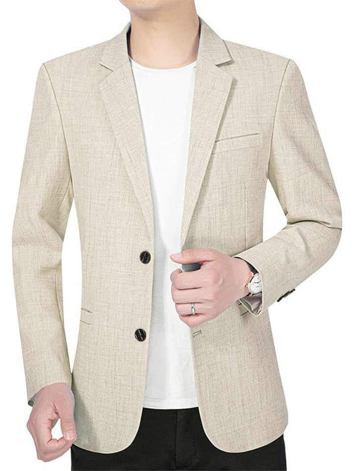Herren eleganter Freizeit-Blazer mit komfortablem Schnitt und feiner Struktur Echoarchiv