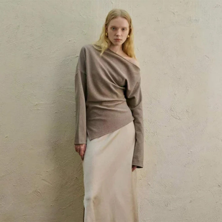 Damen asymmetrisches Langarmoberteil Echo Archiv