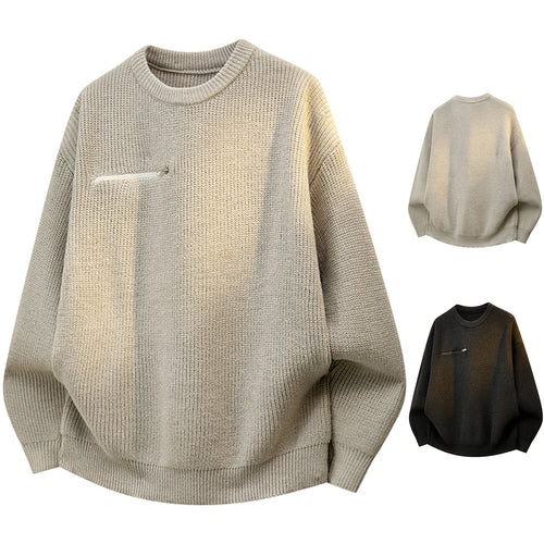 Damen Lässiger Sweater mit Reißverschluss Echoarchiv
