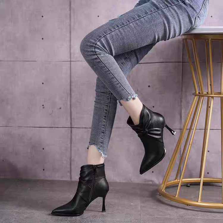 Damen Elegante Stiefeletten mit Schleifen-Detail Echo Archiv
