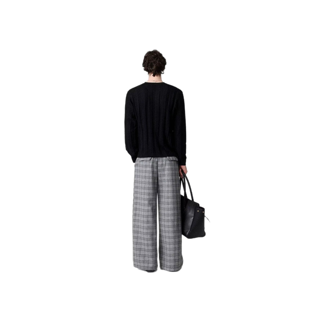 Herren Weitgeschnittene Karottenhose mit Karo-Muster Echoarchiv
