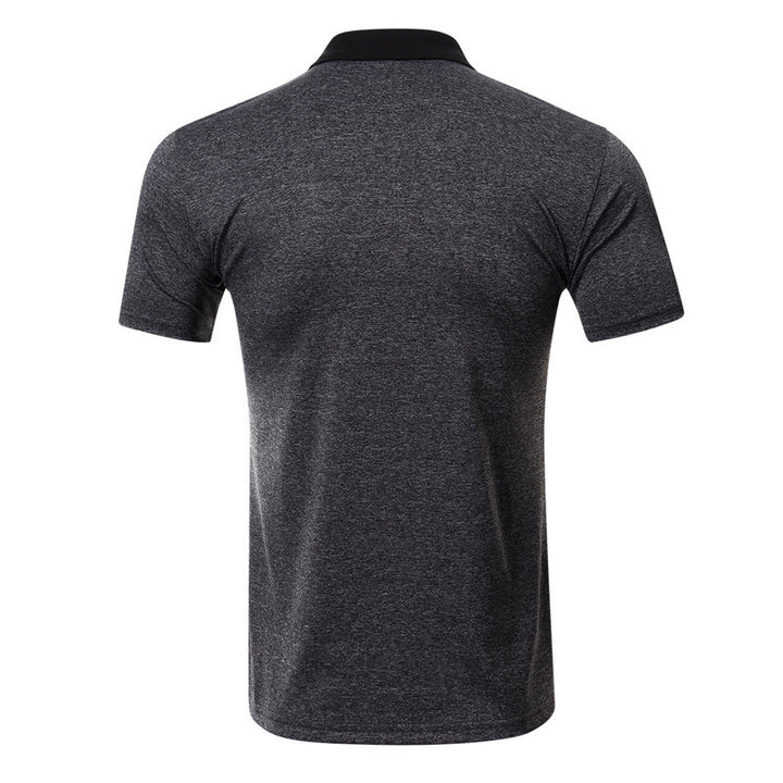 Herren kurzärmliges Poloshirt mit strukturiertem Gewebe und Kontrastkragen Echoarchiv