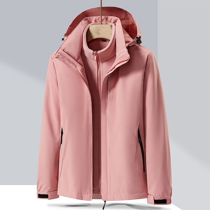 Damen dreilagige Softshelljacke mit herausnehmbarer Fleece‑Innenjacke – Célinea
