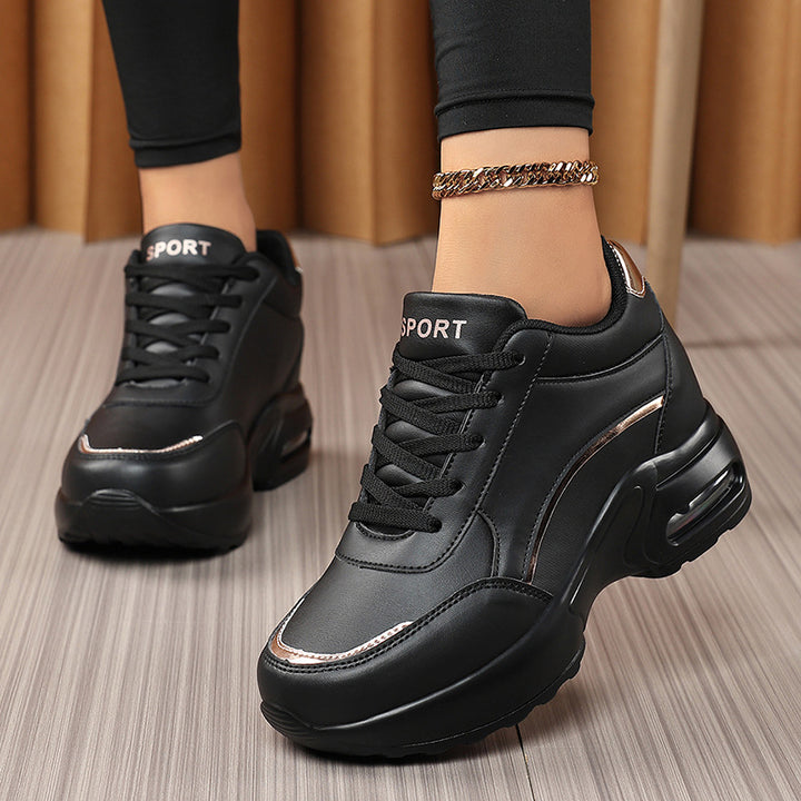 Damen Chunky-Sneaker mit Luftkissensohle und Metallic-Details Echoarchiv