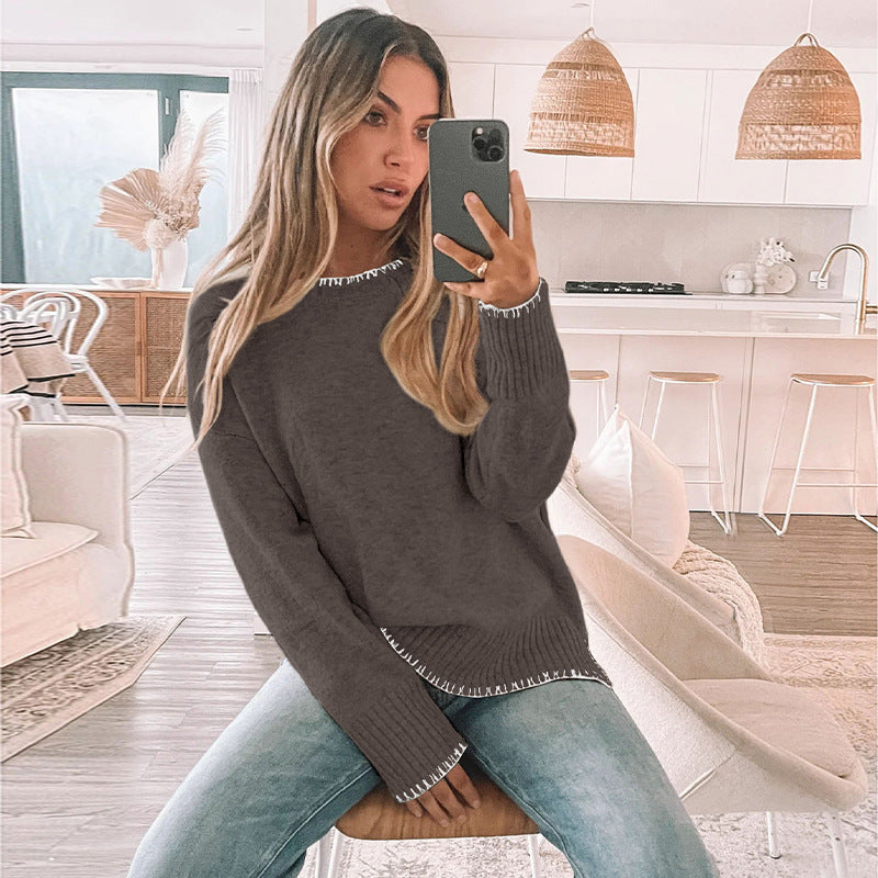 Damen Modischer Oversized Pullover Echo Archiv