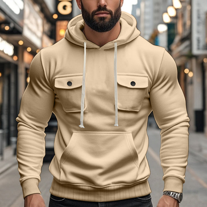 Herren Hoodie mit praktischen Taschen und modernem Design Echoarchiv
