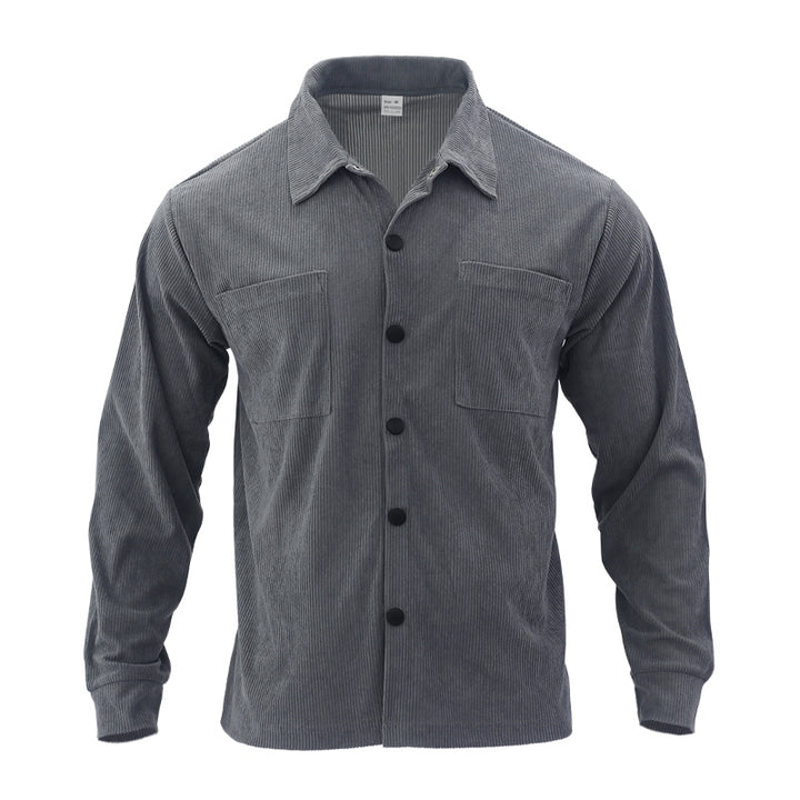 Herren Freizeit-Jacke aus strukturiertem Samt mit praktischen Brusttaschen Echoarchiv