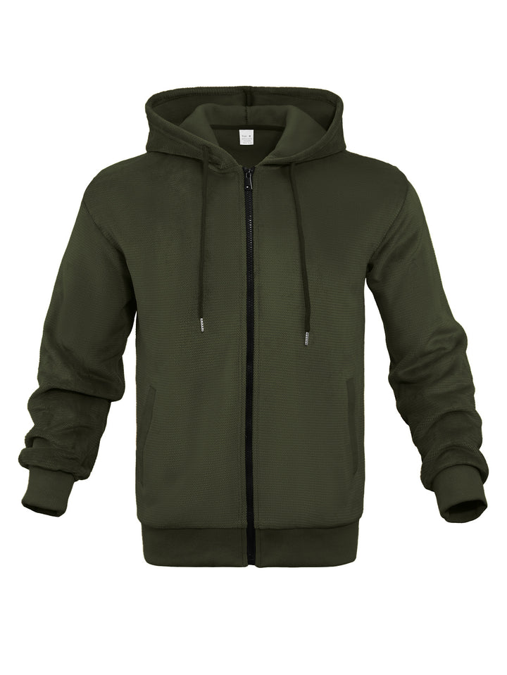 Herren Sportliche Kapuzenjacke mit atmungsaktivem Mesh-Material Echoarchiv