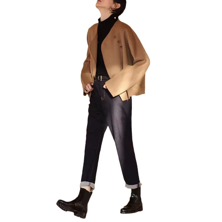 Damen Elegante und gemütliche Jacke mit asymmetrischem Schnitt Echoarchiv