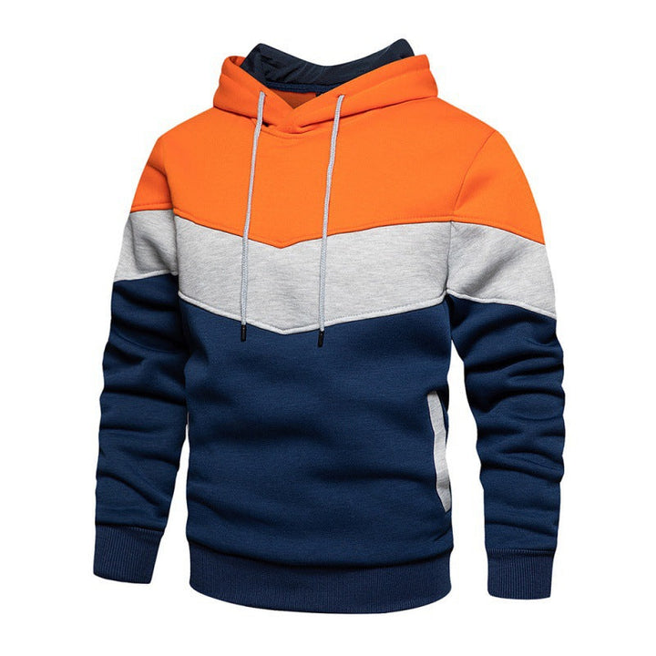 Herren Kapuzenpullover mit kontrastierenden Farbblöcken und weichem Innenfutter Echoarchiv
