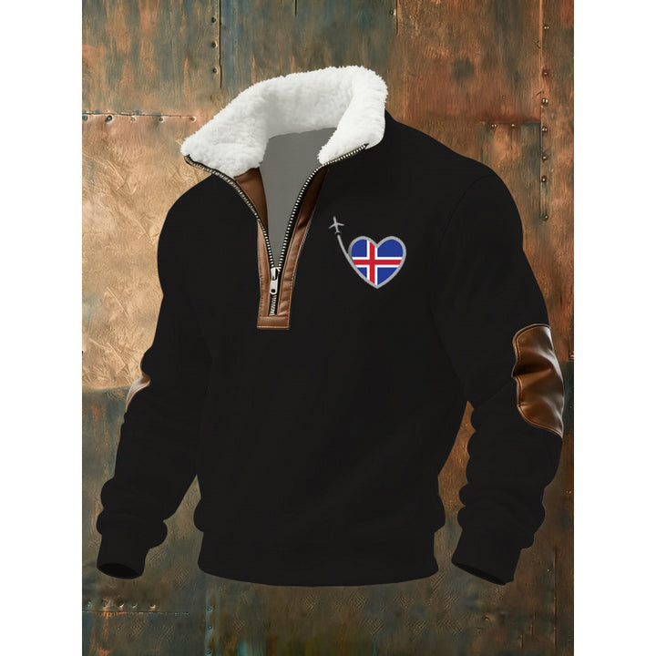 Herren Klassischer Kapuzenpullover mit Fleece-Detail Echoarchiv
