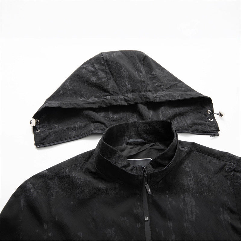 Herren Leichte Softshell-Übergangsjacke mit Kapuze, wasserabweisender Beschichtung und reflektierenden Reißverschlusstaschen Echo Archiv