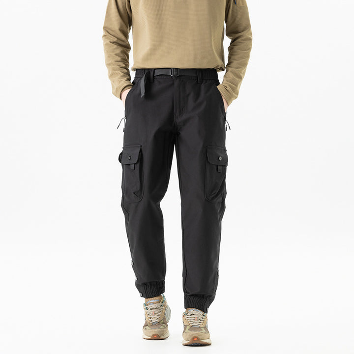 Herren Tapered Cargo-Joggerhose im Tactical-Utility-Stil mit elastischem Knöchelsaum und Multifachtaschen Echo Archiv