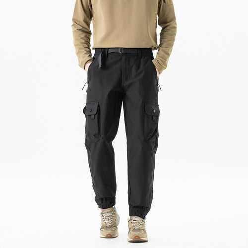 Herren Tapered Cargo-Joggerhose im Tactical-Utility-Stil mit elastischem Knöchelsaum und Multifachtaschen Echo Archiv