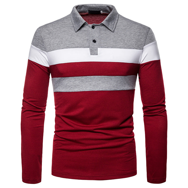 Herren Poloshirt mit modernen Streifenmustern und längerem Schnitt Echoarchiv